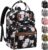Diaper Bag Backpack Tote for Women Large Capacity with Insulated Pockets Multifunctional Diaper Bags For Baby Girl Boy Waterproof Baby Bags, Maternity Bag Black Pink Floral