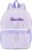 MT WORLD Kids Daycare Backpack Personalized Toddler Backpack Seersucker Preschool Backpack Girls Backpack Preppy Packpacks Kids Bookbags for Daily School Birthday Gifts (Purple)
