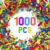 3 otters Building Blocks Set,1000 Pieces, Classic Construction Building Toy Set Creative Compatible with Major Brands for Boys and Girls,Multicolor Activities Learning Toys