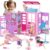 Doll House for 11.5-inch Dolls, 2-Story Foldable Dollhouse with 37 pcs Furnitures & Accessories, Playhouse with Pet House, Gifts for Girls Kids Toddlers