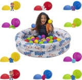 Blippi Ball Pit Mystery Adventure, Featuring Portable Indoor/Outdoor Inflatable Ball Pit, 35 Plastic Balls, 10 Surprise Balls with 10 Accessories – Educational Toys for Kids – Amazon Exclusive