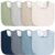 8-Pack Baby Muslin Bibs, Soft Cotton Drool Bibs for Boys Girls, Adjustable and Absorbent Newborn Bib Set for Feeding and Drooling