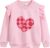 CM-Kid Valentine Girls Sweatshirts Heart Print Pink Red Shirt for Kids Girl Long Sleeve Love Sweatshirt Clothes 2-7 Years