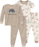 Gerber Baby Boys’ Toddler Snug Fit 4-Piece Pajama Set