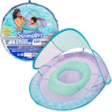 Swimways Baby Spring Float, Baby Pool Float with Canopy & UPF Protection, Swimming Pool Accessories for Kids 9-24 Months, Mermaid
