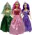 Princess Doll Set for Girls, 3 Little Dolls for Dollhouse | 11.5” Princess Dolls for 3-12 Year Old Girls | Princess Toy Dolls with Pretty Mermaid Hair, (Caucasian)