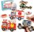 Emergency Vehicles 3D Puzzle Toy, HUZU Rescue Squad Wooden Snap Button Connection Building Blocks for Kids 3-8, Fire Truck Ambulance Police Car Helicopter Montessori Gifts for Preschool Children