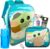 Baby Yoda Backpack and Lunch Box Set – Bundle of Star Wars 16″ Grogu Bag, Insulated Lunch Bag, Water Bottle, and More | Mandalorian School Supplies