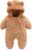 Newborn Baby Bear Outfit Suit Girls Boys Fleece Jumpsuit Romper Hooded Coat Winter Clothes Outwear Snowsuit
