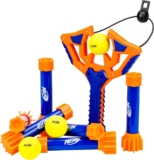 Nerf Slingshot Challenge – Kids Slingshot Bowling Game Set – Toy Target Game for Kids – Foam Ball Shooter Balls Included – Fun Toy for Boys + Girls