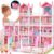 Big Doll House Girl Toys Dream Dollhouse 4-Story 15 Rooms Playhouse with 3 Dolls, Lights, Furniture and Accessories, Pretend Play Toddler Doll Houses for Kids 6 7 8+ Year Old Gift