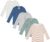 Cudlie 5-Pack Baby/Toddler Boy Long Sleeve Shirt – Basic Tshirt Tops, Light Undershirt – Solid & Striped Tees for Boys