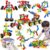 Kids STEM Building Toys for 3 4 5 6 7 8+ Year Old Boy Girl Birthday Gift, 125 Pcs Preschool Classroom Educational Building Blocks Stem Kits Activities Ages 3-5 4-8 5-7 6-8 Engineering Creative Games