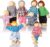 Wooden Doll House People of 8 Figures, Dolls Family Set for Girls Toddler Kids Dollhouse Accessories Toy