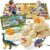 Stuffed Easter Eggs Basket Stuffers – 12 Dinosaur Toys Easter Gifts for Kids Dino Fossil Eggs Dig Excavation Kit w Play Mat Christmas Birthday Gift for Boys Girls Age 3 4 5 6 7 8 9 10 + Years Old