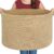 Large Jute Storage Bin, 22″ X 22″ X 14″ Soft Cotton Rope Basket With Handle, Stuffed Animal Toy Organizer