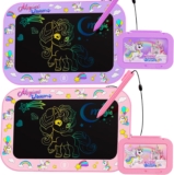 2 Pack LCD Writing Tablet for Kids,10Inch Colorful Reusable Electronic Toddler Doodle Board Drawing Tablet Pads,Educational Learning Toys Gifts for 3 4 5 6 7 8 Year Old Girls (Pink&Purple-10IN)