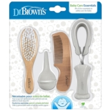 Dr. Brown’s Baby Care Essentials Kit, Nail Scissors with Case, Nasal Aspirator, Cradle Cap Brush and Comb, BPA Free