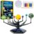 National Geographic Glow-in-The-Dark Solar System Model Kit for Kids – Build & Paint a 3D Planetary Model with Movable Arms, STEM Projects for Kids Ages 8-12, Space Themed Bedroom Decor
