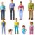 Beverly Hills Doll Collection Sweet Lil Family Friends Figures – New Addition Set of 9 Dollhouse People – Grandma, Grandpa, Mom, Dad, Sister, Brother, Toddler, Baby and Dog