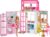 Barbie Dollhouse Playset Doll & House with 2 Levels & 4 Play Areas, Fully Furnished, with Pet Puppy & Accessories, Gift for Kids 3 Years Old and Up, HCD48