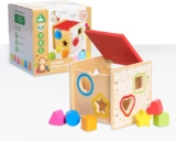 Early Learning Centre Wooden Shape Sorter, Fine Motor Skills, Problem Solving, Hand Eye Coordination, Kids Toys for Ages 18 Month, Amazon Exclusive