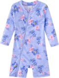 UMELOK Baby Girls’ One Piece Swimsuit Full Zip UPF 50+ Sun Protection Swimwear Rash Guard Swim Suit
