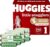 Huggies Little Snugglers Diapers & Wipes Bundle: Huggies Little Snugglers Size 1 Baby Diaper, 198ct & Huggies Natural Care Sensitive Wipes, Unscented, 12 Packs (768 Wipes Total) (Packaging May Vary)