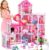 Doll House for Girls,10 Rooms Dollhouse with Dolls Figure, Puppies,Furnitures, Accessories, Kids Playhouse for for 3 4 5 6 7 8 9 10 Year Old