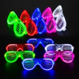 25 Packs LED Glasses 5 Neon Colors glow in the dark party supplies Favor for Kids Adult Glow sticks Light Up Glasses fit Holiday Birthday Valentine’s Day and Halloween Party Supplies Cosplay Christmas