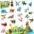 MOONTOY Party Favors for Kids, 24 Pack Animals Building Blocks Toy for Goodie Bag Stuffers Valentines Day Gift Mini Building Set Party Favors for Birthday Gift for Boys Girls Ages 6-12+