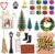 39 Pcs Doll House Decoration Miniatures Dollhouse Accessories Small Scene Model Light Mini Tree Gift Boxes Fake Light Door Miniature Scene Model Pretend Toys DIY Festival Holiday Party Favors Christm