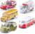 KIDAMI Die-cast Metal Toy Cars Set of 5, Openable Doors, Pull Back Cars Ambulance, Gift Pack for Kids (Official Car Ⅱ)