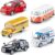 KIDAMI Die-cast Metal Toy Cars Set of 5, Openable Doors, Pull Back Car, Gift Pack for Kids (Official Car)