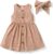 PATPAT Baby Toddler Girl Dresses Infant Sleeveless Summer Tank Dress Sundress Long Sleeve Fall Dress Rib Knit with Headband