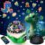 Dinosaur Night Light Projector for Kids Green Dino Toys for Boys, Star Night Lights with Music and Timer, 17 Mode Color Changing Lamp with Remote, Christmas Birthday Gift for Baby Girl Boy