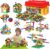 burgkidz 426 Pieces Toy Pipe, Creative STEM Tube Locks Construction with Wheels and Mini Baseplate, Interlocking Educational Sensory Kit, Preschool Learning Toys for Boy and Girls Ages 3+