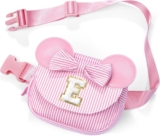 Birthday Gifts for 3 4 5 6 7 8 9 10 11 12 13 Year Old Kids Girls | Initial Fanny Pack for Girls Kid Gifts Personalized Belt Bag for Kids Girl | Pink E