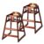 Alpine Wooden High Chairs for Babies and Toddlers with Safety Strap, Commercial Grade Restaurant High Chair, Durable Wood Space Saver Baby Feeding Chair, Ideal for Dining Spaces (2 Pack, Mahogany)