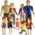 Dollhouse People, Bendable Dollhouse Family Set – 9 Poseable Figures Including Grandpa, Grandma, Mom, Dad, Sister, Brother, Cousins, and a Baby Girl – Perfect for Dollhouse Play and Imaginative Fun