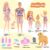 Family Dollhouse Dolls Playset – 6 People with Dollhouse Pets Included Pregnant Mom Dad 3 Kids and Accessories for 3-12 Years Old Toddlers Gift