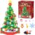Christmas Tree Building Blocks, Toy Building Sets with LED Light, Compatible with Lego Christmas Tree Building Bricks with Christmas Train, Stocking, Snowflake, Xmas Gifts for Kids Adults Teens
