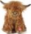 Living Nature Highland Cow Brown Stuffed Animal | Farm Toy with Sound | Soft Toy for Kids | Naturli Eco-Friendly Plush | 9 Inches