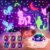 Unicorn Night Light For Girls, 90 Lighting Modes Kids Lamps For Bedrooms Girls, Princess+Mermaid+Butterfly Decor, 360° Rotation Princess Room Decor, Cordless+Portable Girls Night Light Butterfly Lamp