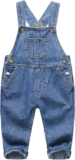 KIDSCOOL SPACE Baby Boy Girl Jean Overalls,Toddler Ripped Denim Cute Workwear