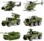 Die-cast Military Vehicles,6 Pack Assorted Alloy Metal Army Vehicle Models Car Toys,Mini Army Toy Tank,Jeep,Panzer,Anti-Air Vehicle,Helicopter Playset for Kids Toddlers Boys