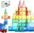 PicassoTiles 63 Piece Magnetic Building Block Construction Toy Set Diamond Magnet Tile Blocks with Car Truck STEM Learning Kit Early Education Builder Playset Toys for Children Toddler Boy Girl Age 3+