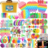 600 Pack Party Favors for Kids 8-12, Fidget Toys Set Sensory Toys Anxiety for Kids and Adults Autism Birthday Gift Classroom Prizes Treasure Box Goodie Bag Stuffers Halloween Christmas Stocking