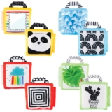 Sassy Reversible Soft Sensory Activity Panels, 4Count, Ages 0+ Months