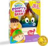 Silly Poopy’s Hide & Seek by Relatable, The Talking, Singing, Rainbow Hide & Seek Toy, Fun Learning Toys for Toddlers, Interactive Toddler Toys, Hide and Seek Games, Includes 1 Toy & 2 AA Batteries